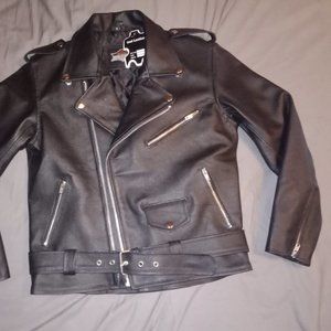 BRAND NEW KA Wears REAL Leather Motorcycle Jacket - Mens Small